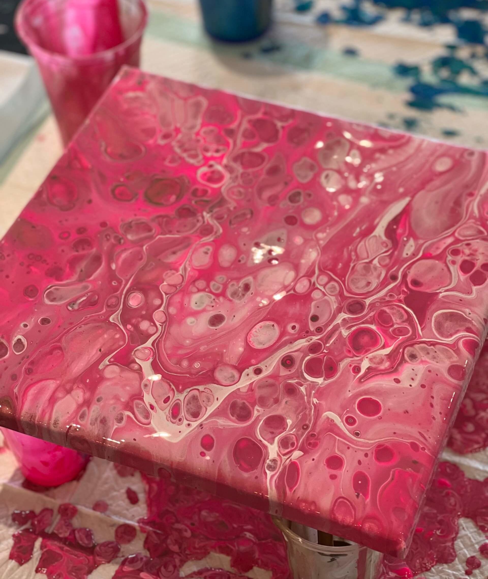 Pour Your Heart Out-Couples Acrylic Pour February 11
